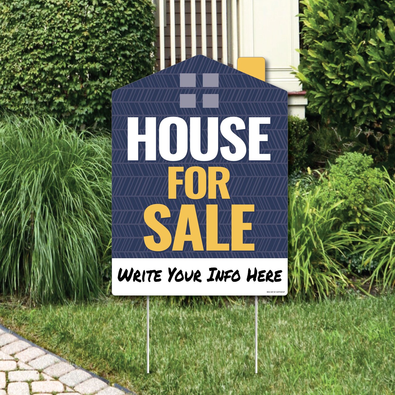 Big Dot of Happiness House For Sale Sign - Welcome Yard Sign